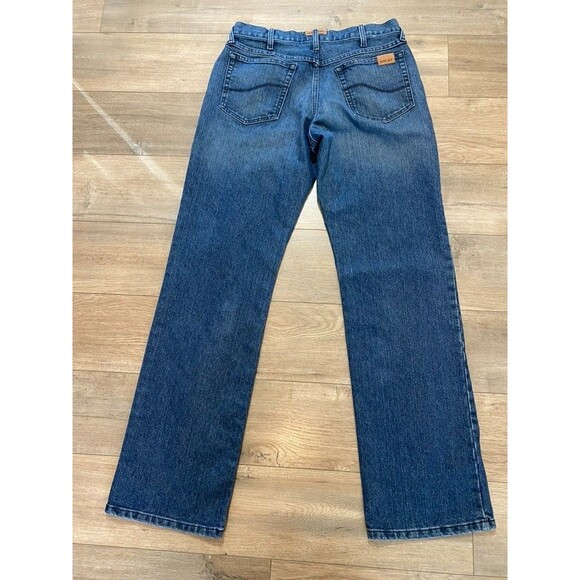 ARIAT BLADE RELENTLESS Mens 30X34 Western Embroidered Relaxed Boot Blue Jeans - Picture 7 of 10